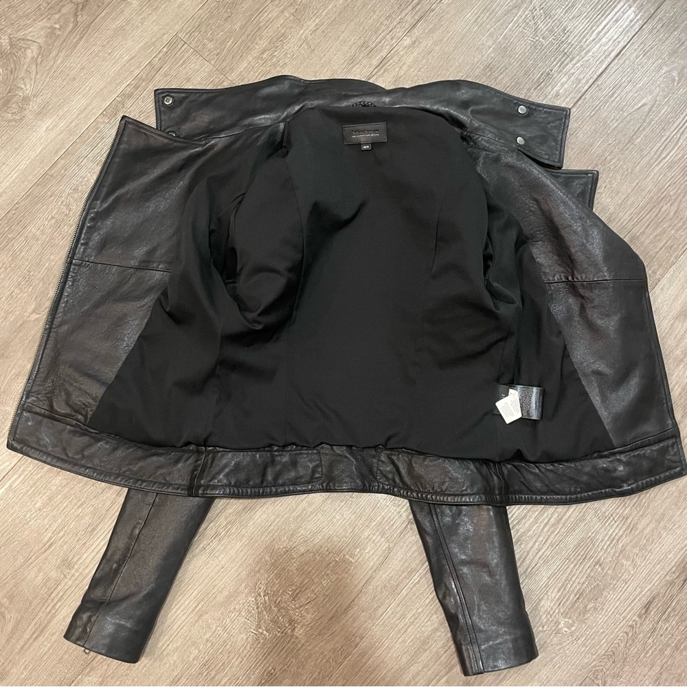 Mackage Kenya, black Leather Biker moto Jacket - Picture 13 of 13